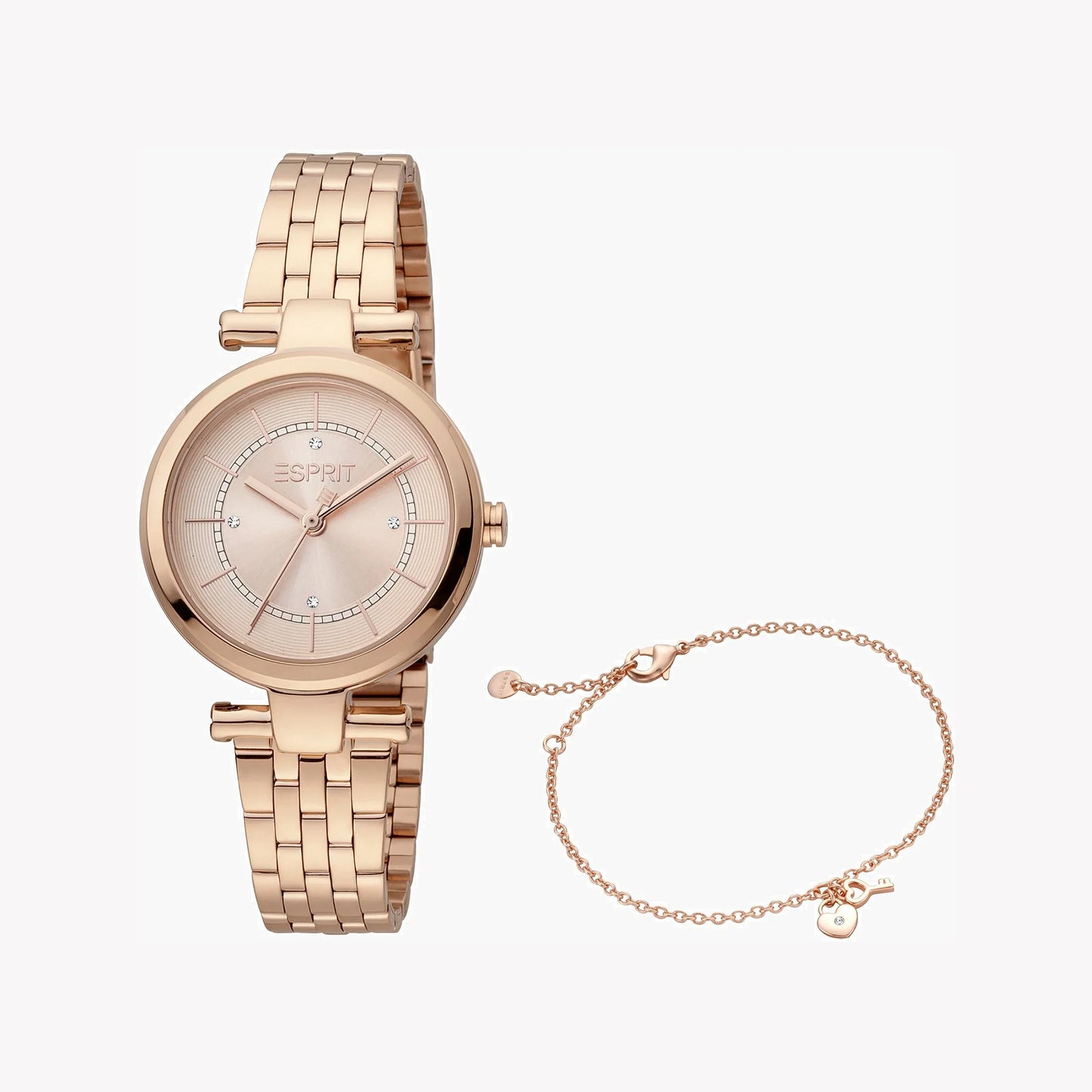 Esprit Women's Rose Gold Stainless Steel Watch, Round Case | ESM-12345-0