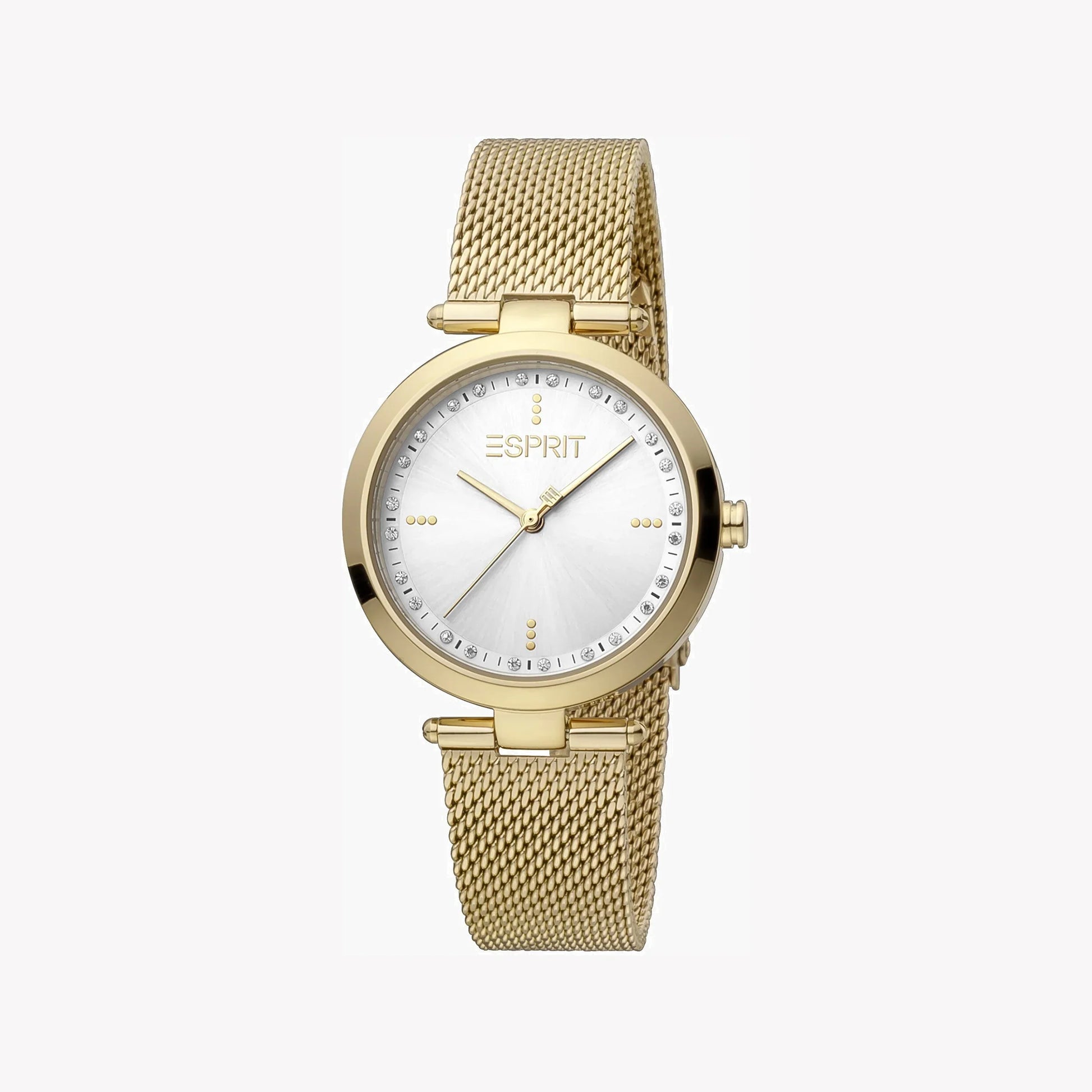 Esprit Women's Gold Stainless Steel Watch, Silver Dial | ES1G133M0045-0
